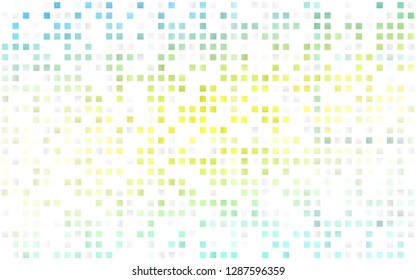 Light Green, Yellow vector seamless template with crystals, rectangles. Rectangles on abstract background with colorful gradient. Design for textile, fabric, wallpapers.