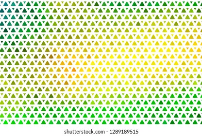 Light Green, Yellow vector seamless background with triangles. Beautiful illustration with triangles in nature style. Pattern for trendy fabric, wallpapers.
