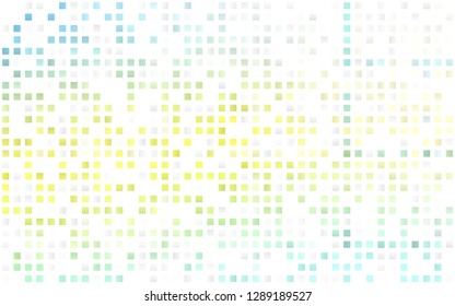 Light Green, Yellow vector seamless background with rectangles. Rectangles on abstract background with colorful gradient. Pattern for design of fabric, wallpapers.