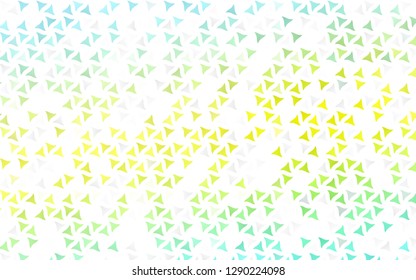 Light Green, Yellow vector seamless background with triangles. Abstract gradient illustration with triangles. Trendy design for wallpaper, fabric makers.