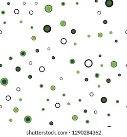 Light Green, Yellow vector seamless texture with disks. Blurred bubbles on abstract background with colorful gradient. Trendy design for wallpaper, fabric makers.