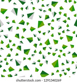 Light Green, Yellow vector seamless, isometric pattern with polygonal style. Glitter abstract illustration with triangular shapes. Texture for window blinds, curtains.