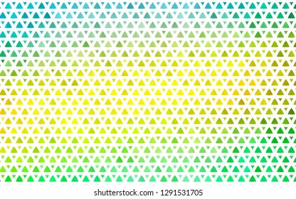 Light Green, Yellow vector seamless background with triangles. Beautiful illustration with triangles in nature style. Pattern for design of window blinds, curtains.