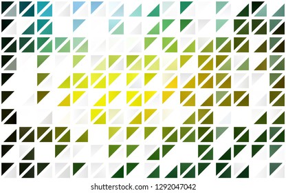 Light Green, Yellow vector seamless template with crystals, triangles. Decorative design in abstract style with triangles. Trendy design for wallpaper, fabric makers.