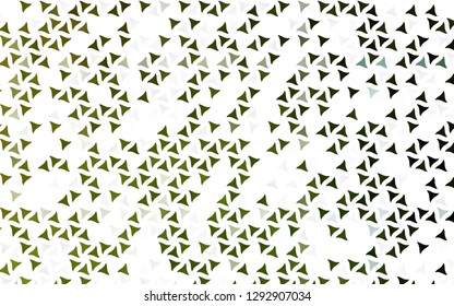 Light Green, Yellow vector seamless template with crystals, triangles. Decorative design in abstract style with triangles. Trendy design for wallpaper, fabric makers.
