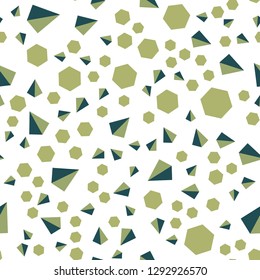 Light Green, Yellow vector seamless, isometric backdrop with lines, rhombus. Glitter abstract illustration with squares, lines. Pattern for trendy fabric, wallpapers.