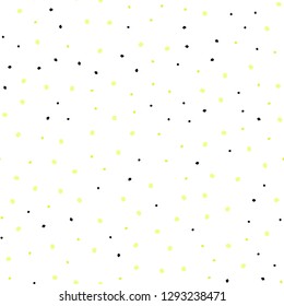 Light Green, Yellow vector seamless backdrop with dots. Abstract illustration with colored bubbles in nature style. Trendy design for wallpaper, fabric makers.