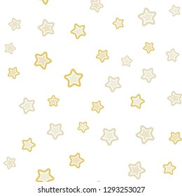 Light Green, Yellow vector seamless texture with beautiful stars. Modern geometrical abstract illustration with stars. Design for wallpaper, fabric makers.