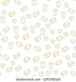 Light Green, Yellow vector seamless, isometric background with rectangles. Glitter abstract illustration with rectangular shapes. Texture for window blinds, curtains.