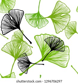 Light Green, Yellow vector seamless doodle backdrop with leaves. New colorful illustration in doodle style with leaves. Design for textile, fabric, wallpapers.
