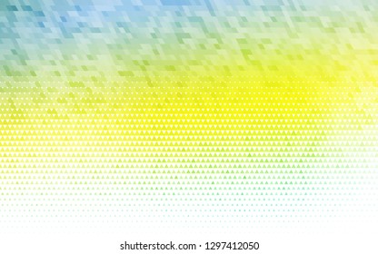 Light Green, Yellow vector seamless template with crystals, triangles. Abstract gradient illustration with triangles. Pattern for design of fabric, wallpapers.