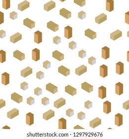 Light Green, Yellow vector seamless, isometric template with rhombus. Glitter abstract illustration with rectangular shapes. Template for business cards, websites.