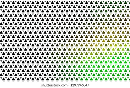 Light Green, Yellow vector seamless background with triangles. Abstract gradient illustration with triangles. Pattern for design of window blinds, curtains.