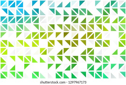 Light Green, Yellow vector seamless cover in polygonal style. Decorative design in abstract style with triangles. Template for business cards, websites.