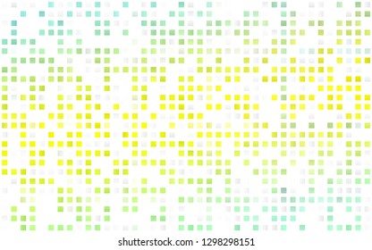 Light Green, Yellow vector seamless template with crystals, rectangles. Rectangles on abstract background with colorful gradient. Trendy design for wallpaper, fabric makers.