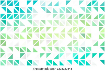 Light Green, Yellow vector seamless texture in triangular style. Triangles on abstract background with colorful gradient. Pattern for design of window blinds, curtains.