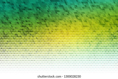 Light Green, Yellow vector seamless cover in polygonal style. Triangles on abstract background with colorful gradient. Template for business cards, websites.