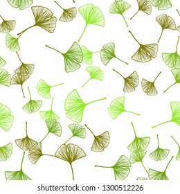 Light Green, Yellow vector seamless natural background with leaves. New colorful illustration in doodle style with leaves. Design for wallpaper, fabric makers.