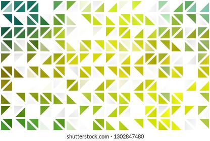 Light Green, Yellow vector seamless cover in polygonal style. Decorative design in abstract style with triangles. Trendy design for wallpaper, fabric makers.