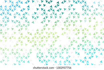 Light Green, Yellow vector seamless cover in polygonal style. Beautiful illustration with triangles in nature style. Pattern for design of window blinds, curtains.