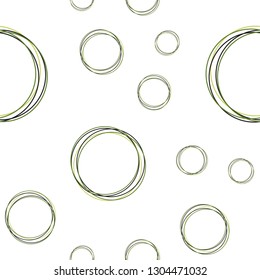 Light Green, Yellow vector seamless cover with spots. Blurred decorative design in abstract style with bubbles. Pattern for trendy fabric, wallpapers.