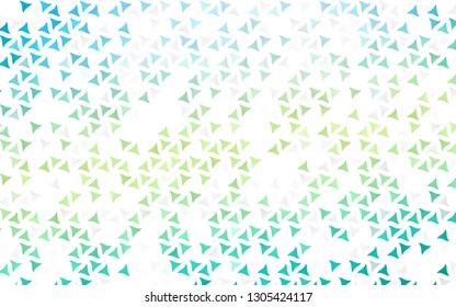 Light Green, Yellow vector seamless texture in triangular style. Triangles on abstract background with colorful gradient. Template for business cards, websites.