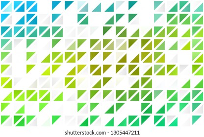 Light Green, Yellow vector seamless texture in triangular style. Triangles on abstract background with colorful gradient. Trendy design for wallpaper, fabric makers.