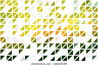 Light Green, Yellow vector seamless layout with lines, triangles. Illustration with set of colorful triangles. Pattern for trendy fabric, wallpapers.