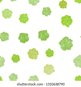 Light Green, Yellow vector seamless doodle background with flowers. Colorful illustration in doodle style with flowers. Texture for window blinds, curtains.