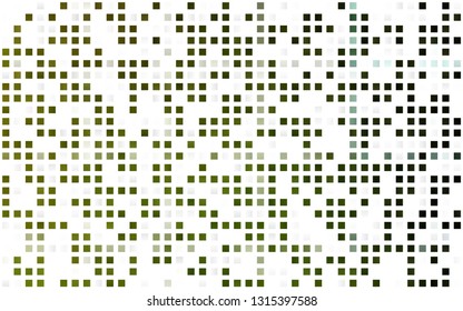 Light Green, Yellow vector seamless layout with lines, rectangles. Beautiful illustration with rectangles and squares. Pattern for design of window blinds, curtains.