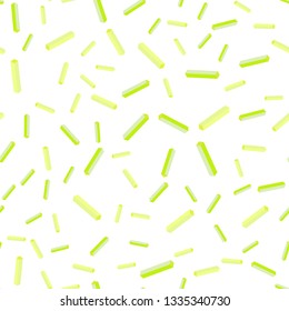 Light Green, Yellow vector seamless, isometric background with straight lines. Shining colored illustration with sharp stripes. Texture for window blinds, curtains.