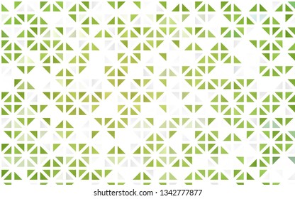 Light Green, Yellow vector seamless cover in polygonal style. Beautiful illustration with triangles in nature style. Pattern for design of fabric, wallpapers.