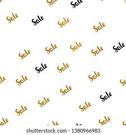 Light Green, Yellow vector seamless template with selling words. Illustration with signs of sales on abstract template. Backdrop for super sales on Black Friday.