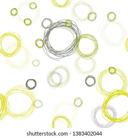 Light Green, Yellow vector seamless backdrop with dots. Glitter abstract illustration with blurred drops of rain. Design for wallpaper, fabric makers.