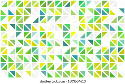 Light Green, Yellow vector seamless pattern in polygonal style. Beautiful illustration with triangles in nature style. Trendy design for wallpaper, fabric makers.