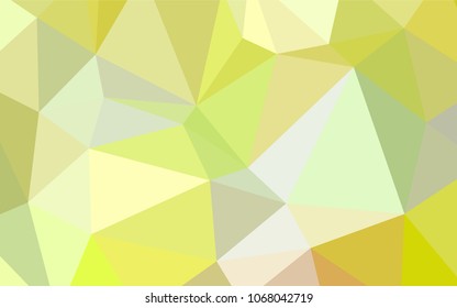 Light Green, Yellow vector shining triangular backdrop. Creative geometric illustration in Origami style with gradient. A completely new design for your business.