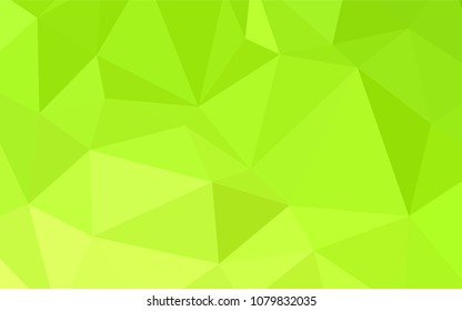 Light Green, Yellow vector shining triangular backdrop. Colorful abstract illustration with gradient. Textured pattern can be used for background.