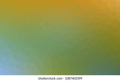 Light Green, Yellow vector shining triangular backdrop. Geometric illustration in Origami style with gradient.  Polygonal design for your web site.