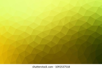 Light Green, Yellow vector shining triangular layout. Creative illustration in halftone style with triangles. Brand new design for your business.