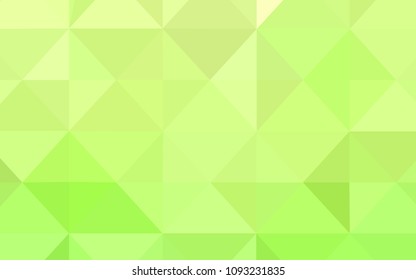 Light Green, Yellow vector shining triangular layout. A completely new color illustration in a polygonal style. Brand new design for your business.
