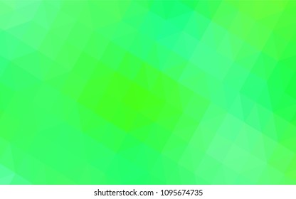 Light Green, Yellow vector shining triangular cover. Geometric illustration in Origami style with gradient.  Pattern for a brand book's backdrop.