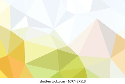Light Green, Yellow vector shining triangular cover. Polygonal abstract illustration with gradient. That new template can be used for your brand book.