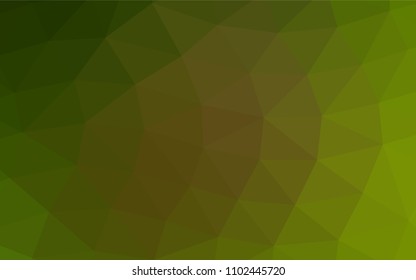 Light Green, Yellow vector shining triangular template. Creative illustration in halftone style with gradient. The polygonal design can be used for your web site.