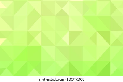 Light Green, Yellow vector shining triangular cover. Elegant bright polygonal illustration with gradient. A new texture for your web site.