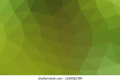 Light Green, Yellow vector shining triangular background. Brand new colored illustration in blurry style with gradient. Triangular pattern for your business design.