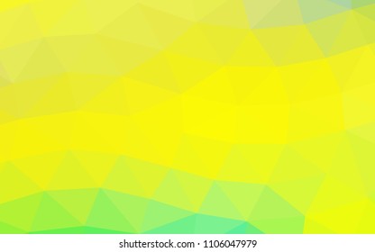 Light Green, Yellow vector shining hexagonal shining triangular. A vague abstract illustration with gradient. The polygonal design can be used for your web site.