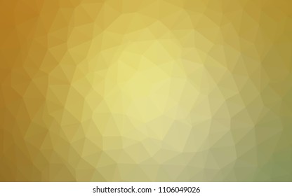Light Green, Yellow vector shining triangular backdrop. Modern abstract illustration with triangles. A completely new design for your leaflet.