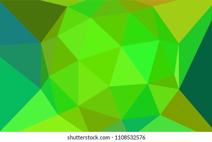 Light Green, Yellow vector shining triangular cover. A completely new color illustration in a polygonal style. Brand new style for your business design.