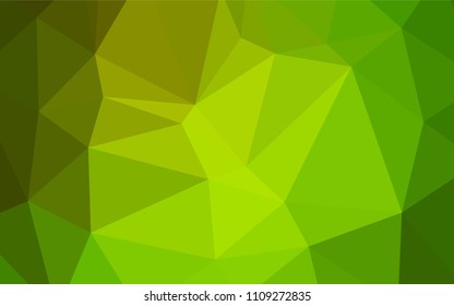 Light Green, Yellow vector shining triangular backdrop. A sample with polygonal shapes. A new texture for your design.