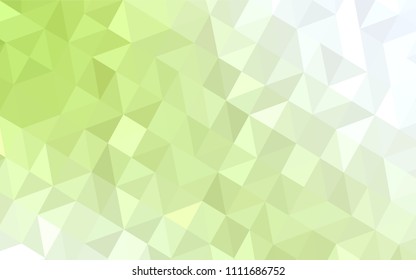 Light Green, Yellow vector shining triangular cover. A sample with polygonal shapes. Pattern for a brand book's backdrop.